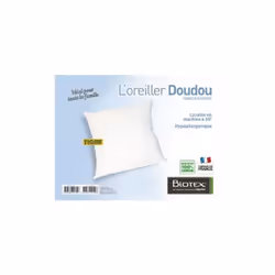 Oreiller - BIOTEX - DOUDOU - 70x45cm - Moelleux - Lavable