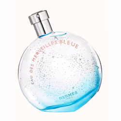 Hermes Eau des Merveilles Bleue Eau De Toilette 50ml, Femmes, 50 ml, Flacon non réutilisable, Baie de genièvre, Patchouli, Mi ...