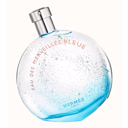 Hermes Eau des Merveilles Bleue Eau de toilette 100ml, Femmes, 100 ml, Flacon non réutilisable, Baie de genièvre, Patchouli,  ...