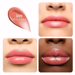 Guerlain KissKiss Shine Bloom 3,2 g 309 Fresh Coral Brillant - Vue supplémentaire 2