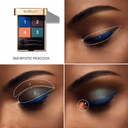 Guerlain Ombres G ombre à paupière 360 Mystic Peacock Mat, Métallique, Perle, Satin