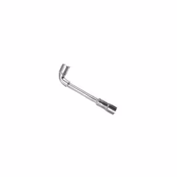 Clé à douille coudée - (Marque non visible) Cette clé à douille coudée est un outil indispensable pour les travaux de mécaniq ...