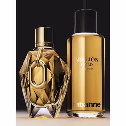 Rabanne Million Gold For Her Refill, Femmes, 200 ml, Recharge de flacon, Parfum liquide, Rose, Farine blanche