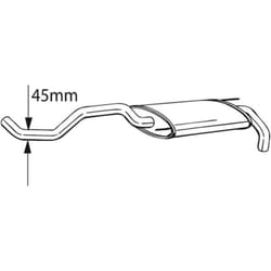 Silencieux arrière BOSAL 233-393