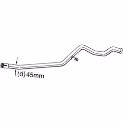 Tube de réparation, catalyseur BOSAL 889-497
