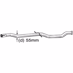 Tube de réparation, catalyseur BOSAL 889-545