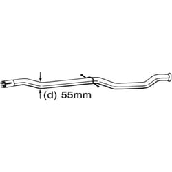 Tube de réparation, catalyseur BOSAL 889-545