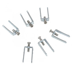 Lot de 6 griffes gris zingué - Debflex