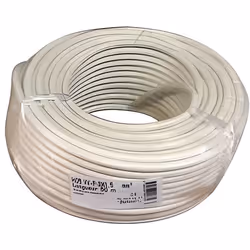 Câble TV coaxial 21 VATCA - couronne 50 m - blanc
