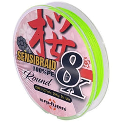 Ligne de Tresse - SAKURA - Sensibraid 4X - 0.20mm - Adulte Unisexe - Pêche en Mer et Eau Douce