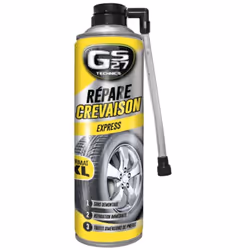 Répare et regonfle instantanément les pneus crevés ou que vous soyez. Réparation en 2min sans outils ni démontage de la roue.