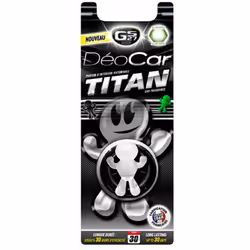 Le désodorisant voiture Deocar titan de la marque GS27 vous apporte une fraicheur, grâce à sa senteur "Aloe vera" dans l'habi ...