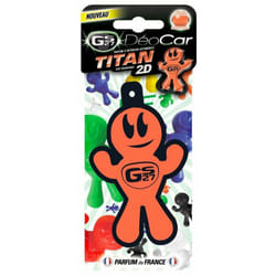 Désodorisant voiture plaquette DEOCAR titan 2D, fruit de la passion - GS27