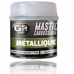 Rebouchez facilement tous types de trous et fissures grâce au Mastic Métallique de GS27 .