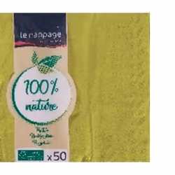 Le Nappage 3353890720730, Vert, Cellulose, Monochromatique, 330 mm, 330 mm, 50 pièce(s)