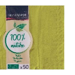 Le Nappage 3353890720730 serviette et serviette de table en papier Cellulose Vert 50 pièce(s)