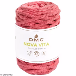 Fil DMC - Nova Vita 12 - Coton Recyclé - 250 g - 55 mètres - Rose Fuchsia