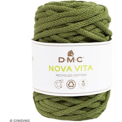 Fil DMC coton recyclé Nova Vita - Macramé Crochet Tricot - Vert Kaki