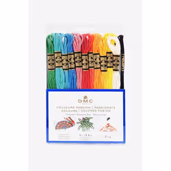 Fils mouliné - DMC - Assortiment Spécial 117MC - Coloris Passion - 100% coton - 12 échevettes de 4m