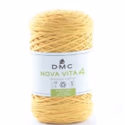DMC Nova Vita 4, Moyen, Jaune, Coton/Polyester, 200 m, G-6, 40 °C