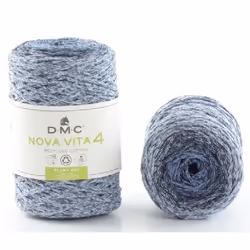 DMC Nova Vita 4, Moyen, Bleu, Coton/Polyester, 200 m, G-6, 40 °C
