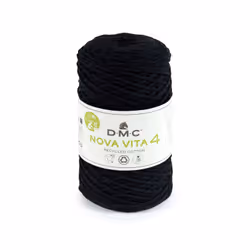 DMC Nova Vita 4, Macramé, Moyen, Noir, Coton/Polyamide, 200 m, G-6