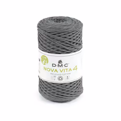 DMC Nova Vita 4, Macramé, Moyen, Gris, Coton/Polyamide, 200 m, G-6