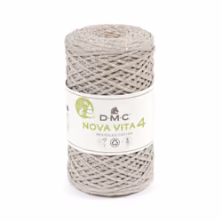 DMC Nova Vita 4, Trapu, Argent, Coton/Polyester, 200 m, Oeko-Tex®, 250 g