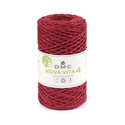 DMC Nova Vita 4, Trapu, Rouge, Coton/Polyester, 200 m, Oeko-Tex®, 250 g