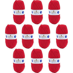 10 pelotes - 100% acrylique - Rouge - 977 - 50g - 140m - DMC - Knitty 4 - Tricot