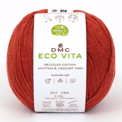 DMC Eco Vita, Artisanat, Rouge, Coton, 250 m, Cotton, 100%, 4 - 5