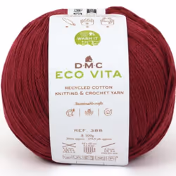 DMC Eco Vita, Artisanat, Rouge, Coton, 250 m, Cotton, 100%, 4 - 5
