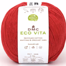 DMC Eco Vita, Artisanat, Rouge, Coton, 250 m, Cotton, 100%, 4 - 5