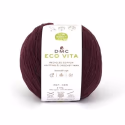 DMC Eco Vita, Artisanat, Bordeaux, Coton, 250 m, Cotton, 100%, 4 - 5