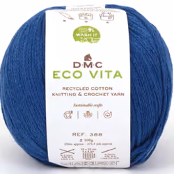 DMC Eco Vita, Artisanat, Bleu, Coton, 250 m, Cotton, 100%, 4 - 5