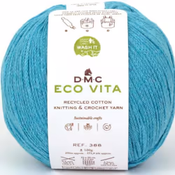 DMC Eco Vita, Artisanat, Turquoise, Coton, 250 m, Cotton, 100%, 4 - 5