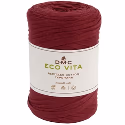 Fil DMC coton recyclé Eco Vita - Tape Yarn - 05 - Rouge - 250 g - 120 m