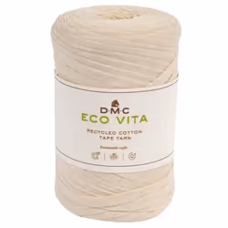 Fil DMC coton recyclé Eco Vita - Tape Yarn - 103 - Beige - 250 g - 120 m