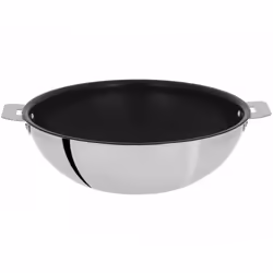 Cristel WOKT28QE, Rond, Wok/Poêle à frire, Aluminium, Acier inoxydable, Exceliss+, Casteline, Acier inoxydable
