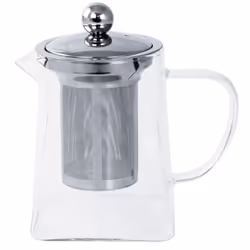 Cristel Rooibos théières 0.8 L, Théière simple, 800 ml, Acier inoxydable, Transparent, Verre, Acier inoxydable, Filtre à infu ...