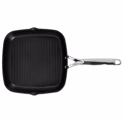 Cristel Gril carré 28cm, Carré, Poêle grill, Noir, Acier inoxydable, Exceliss+, Aluminium, Vitrocéramique, Gaz, Halogène, Ind ...