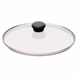 Cristel Couvercle en verre bombé, Rond, Transparent, Verre, Acier inoxydable, Noir, 180 °C, 24 cm