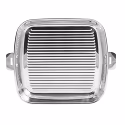 Cristel GRC30QMP, Carré, Poêle grill, Acier inoxydable, Acier inoxydable, Acier inoxydable, Vitrocéramique, Gaz, Halogène, In ...