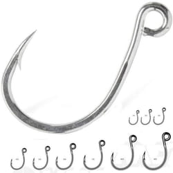 Hameçon simple mer VMC Inline 7266 - Etain brillant - Pointe Needle Sharp - Pack (7 - N°2/0)