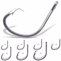 Hameçon mer VMC Circle Sport 3X Renforcé 8382 - Black Nickel - Pêche gros vifs et épave