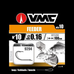Hameçon VMC Feeder NI - Noir - Taille 8 - Pêche Homme Adulte