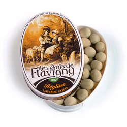 Open Food Boite ovale réglisse bio - Les Anis De Flavigny - 50 g, Huile de palme, 50 g, B, Arôme Naturel D'Anis Étoilé, 2%), ...