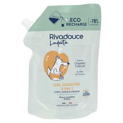 Rivadouce Les Loupiots Gel Douche 3en1 Chapeau l'Abricot Éco-Recharge 750 ml