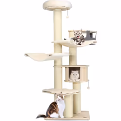 À propos de cet article 【Conception Tout-en-Un :】Ce grand arbre à chat est parfait pour que plusieurs chats sautent et jouent ...