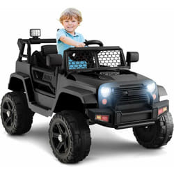 Costway - 12V Voiture Électrique Enfants avec Télécommande 2,4G, Véhicule Électrique à 4 Roues avec Phares Lumineux & Musique, Démarrage Progressif,